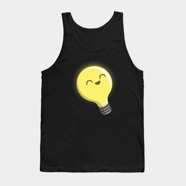 Watt Watt! - Happy Lightbulb Tank Top by deancoledesign